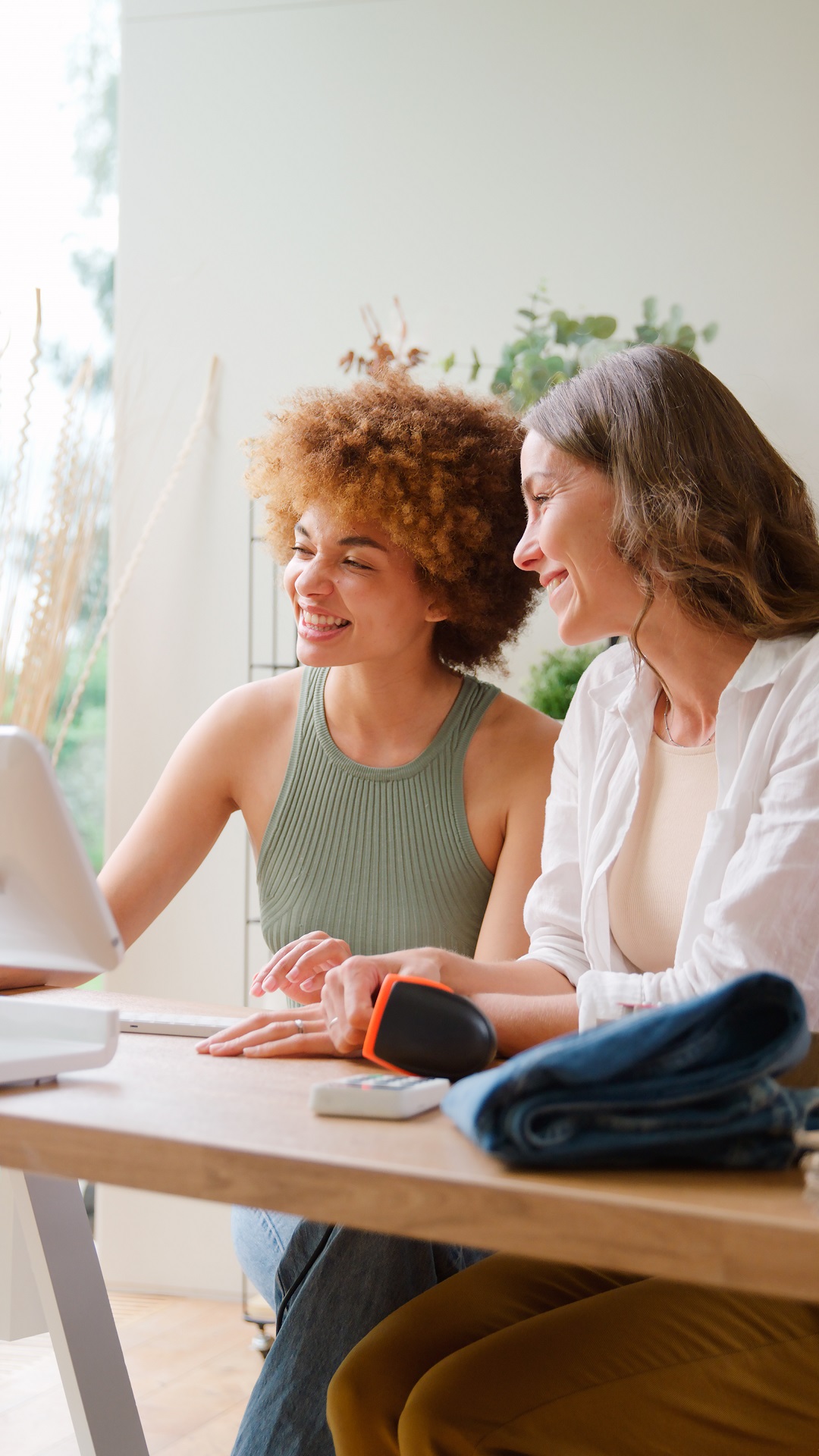 smiling women ordering soap online from Variety Enterprise